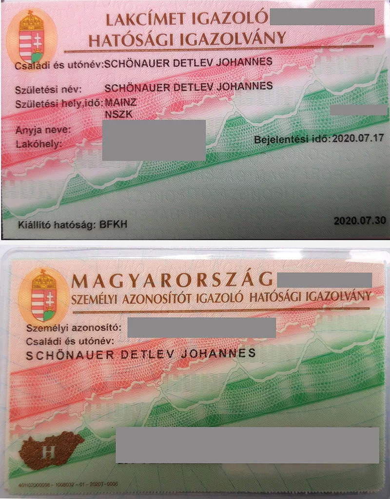 What is the Hungarian address card (lakcímkártya)? Permanent